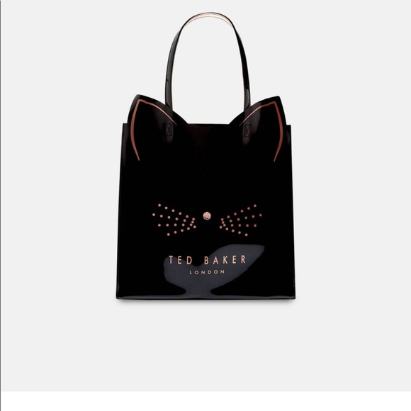 🌿TED BAKER~HP🌿🌟London 💫 Feline Cat Large Icon Tote Bag/Purse - Picture 5 of 12